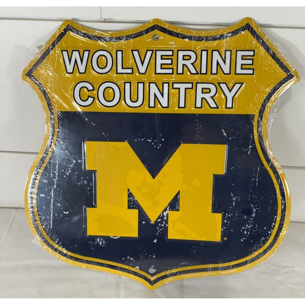 University of Michigan‎ - Wolverine Country Highway Route Road Sign